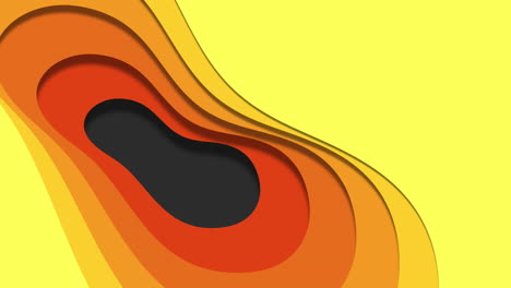 vibrant 3d wavy design with orange and yellow tones