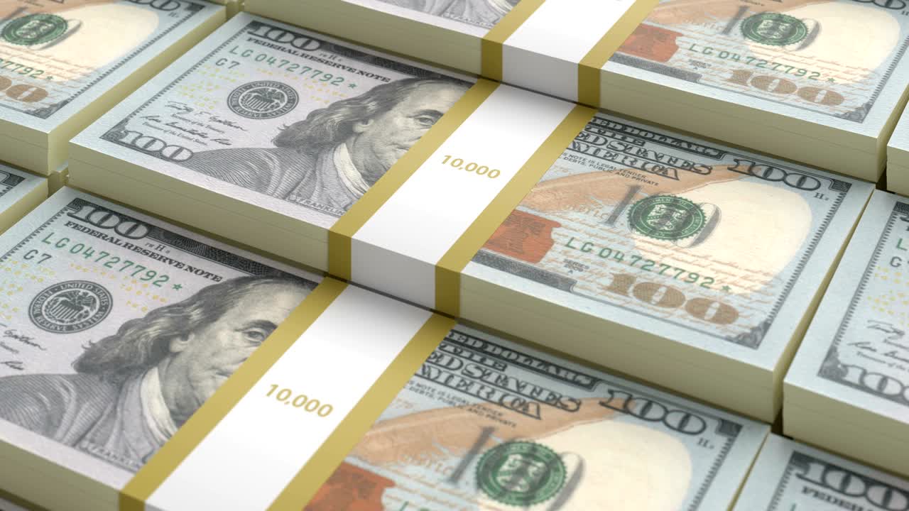 크 (close-up, endless, loopable, moving stacks of banknotes, new sample dollars) 이라는 개념은 비즈니스 성공, 금융, 은행에 대한 개념이다.