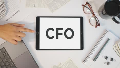 cfo displaying on a tablet screen