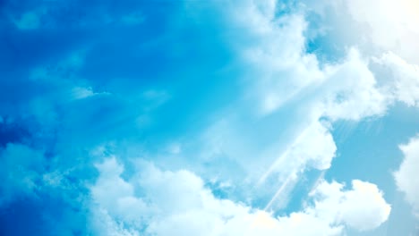 nubes blancas cielo azul bucle sin costuras tiempo de lapso de tiempo nublado