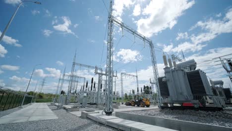 construction of a transformer substation