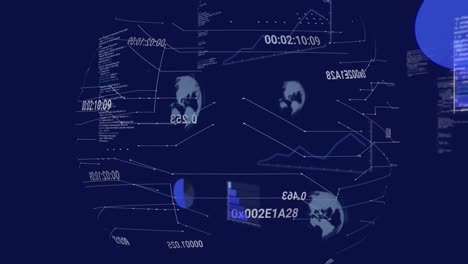 Animation-Der-Datenverarbeitung-über-Den-Globus