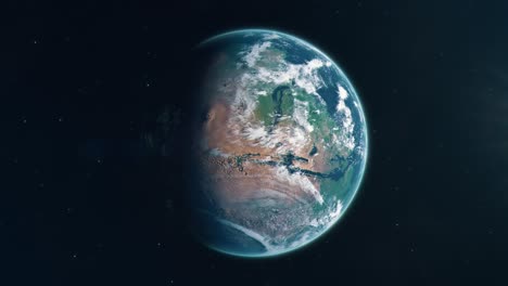 establishing shot of lush ancient mars when it supported life