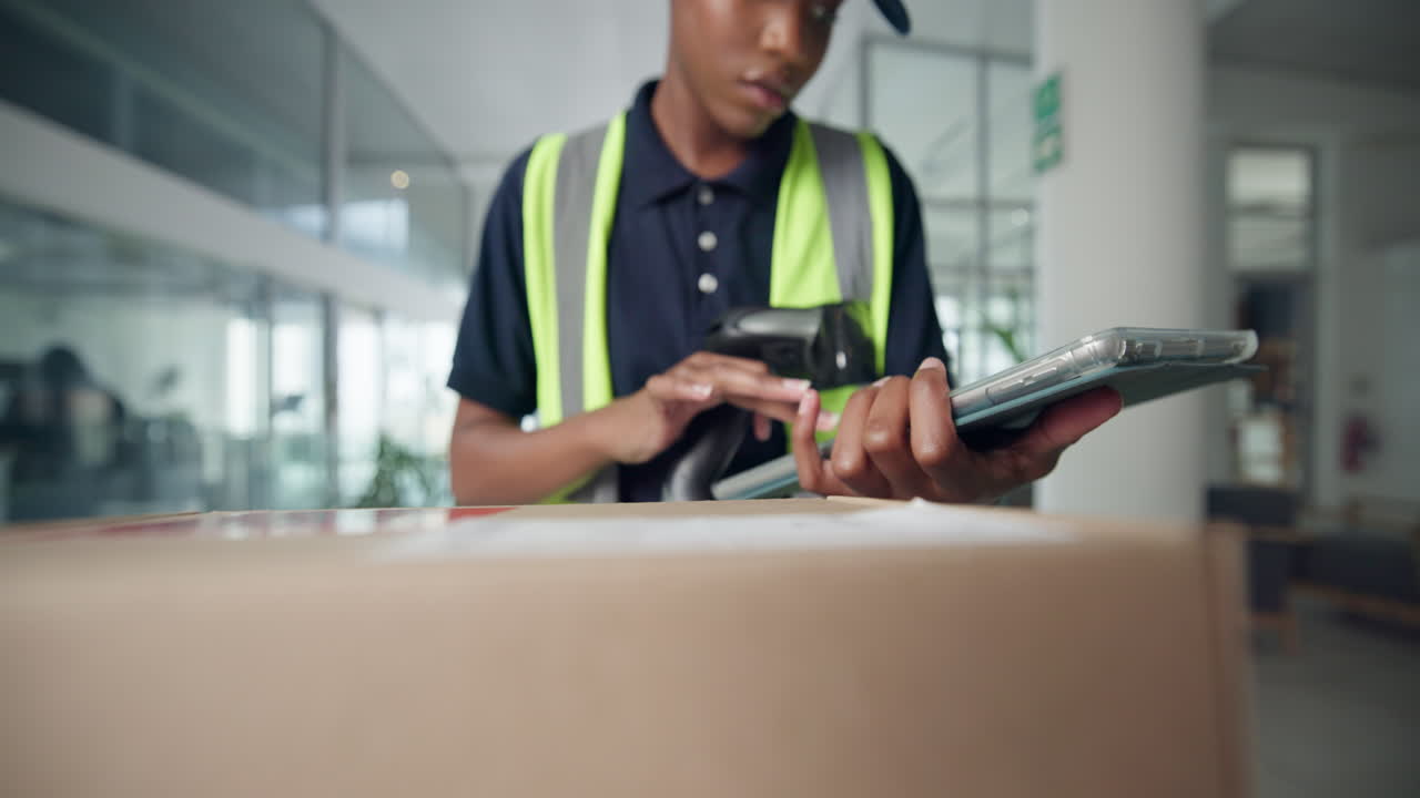 Scanning a package for delivery