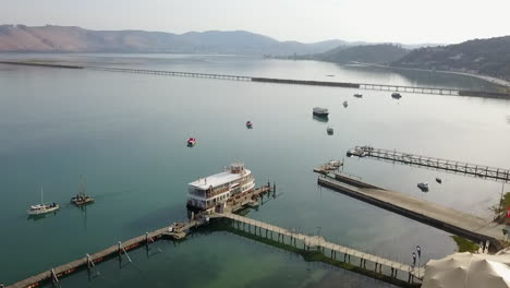 aerial shot on the knysna lagoon - garden route in south africa