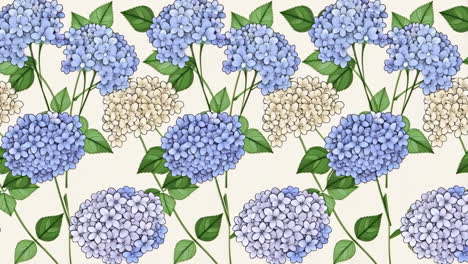 seamless hydrangea floral pattern
