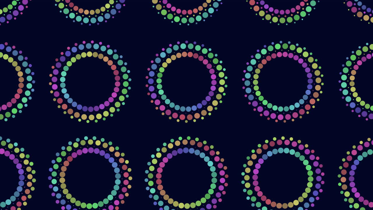 patrón de puntos y círculos abstractos coloridos