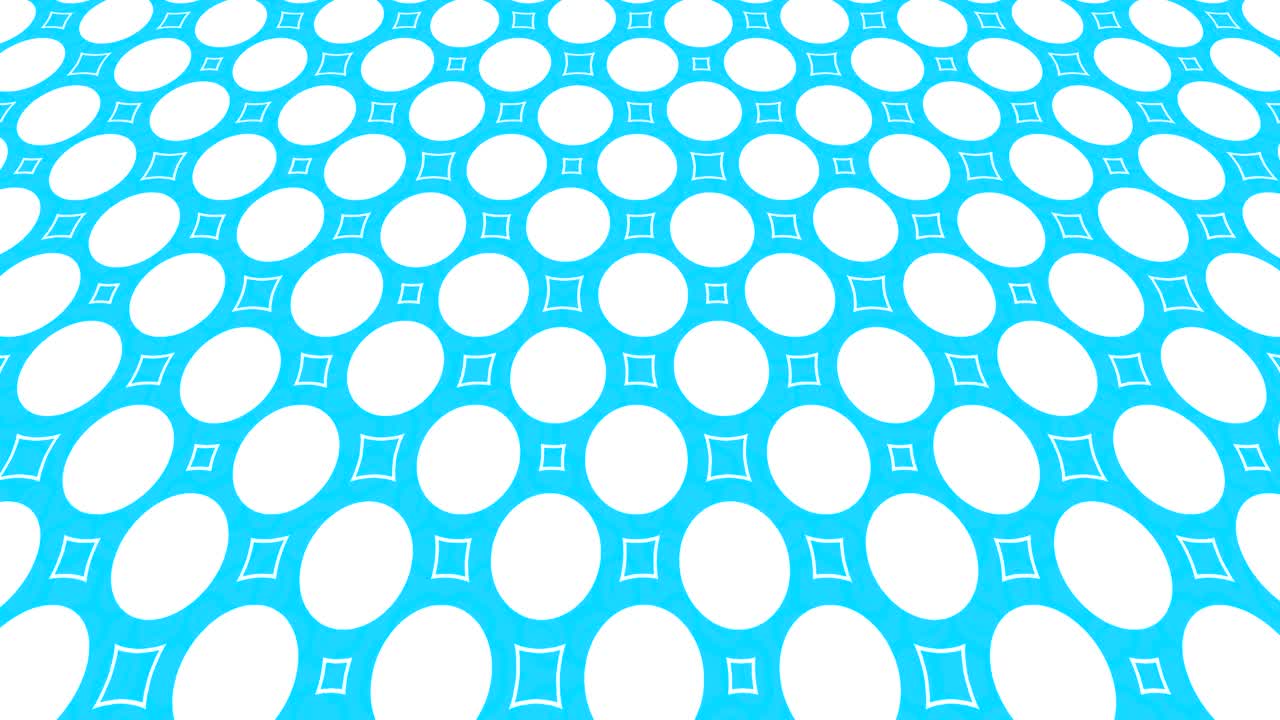 위로 기울어지고 움직이는 기하학적 형상을 가진 그래픽 비디오 패턴.