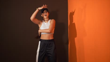 bailarina en el estudio