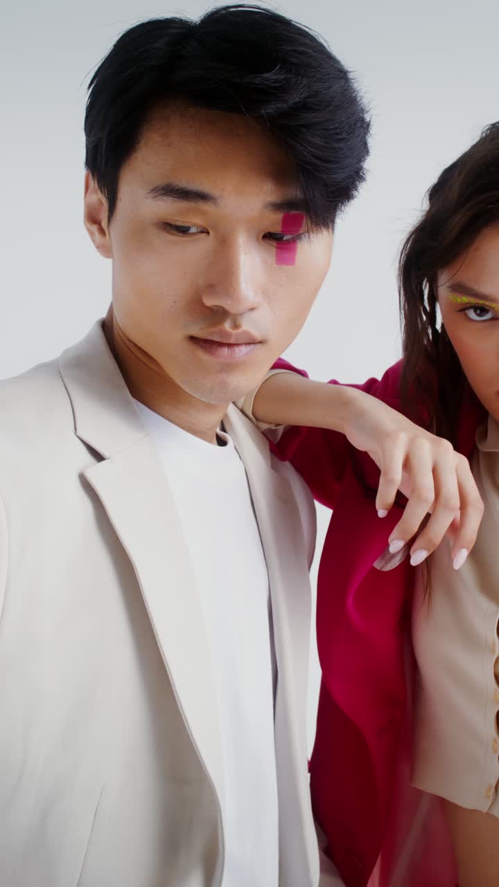 Fashionable models in studio