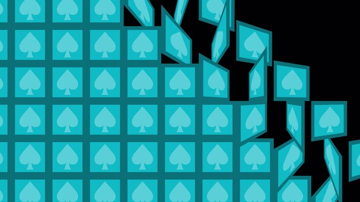 Teal Spades Card Pattern