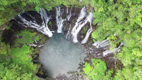 grand galet falls at the cascade langevin on the island of réunion