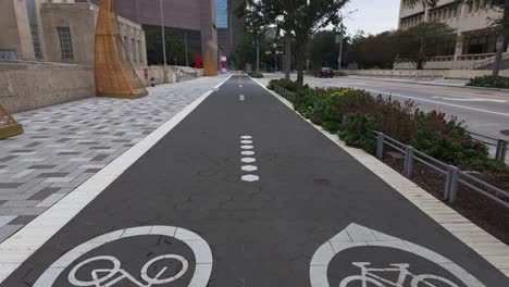 Carril-Bici-En-El-Centro-De-Houston