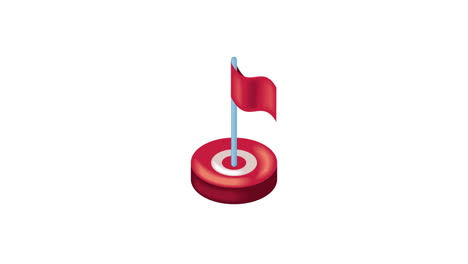 isometric golf flag marker