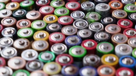 a large number of batteries of various formats the concept of hazardous garbage selective focus a large number of batteries of various formats the concept of hazardous garbage for the planet earth