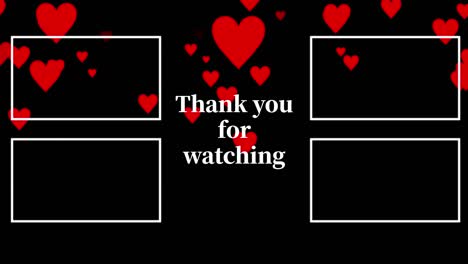 heart mark gradation particles end card ending screen motion graphics