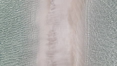 top view of azure waves washing over a stretch of golden sand, nissi beach ayia napa cyprus