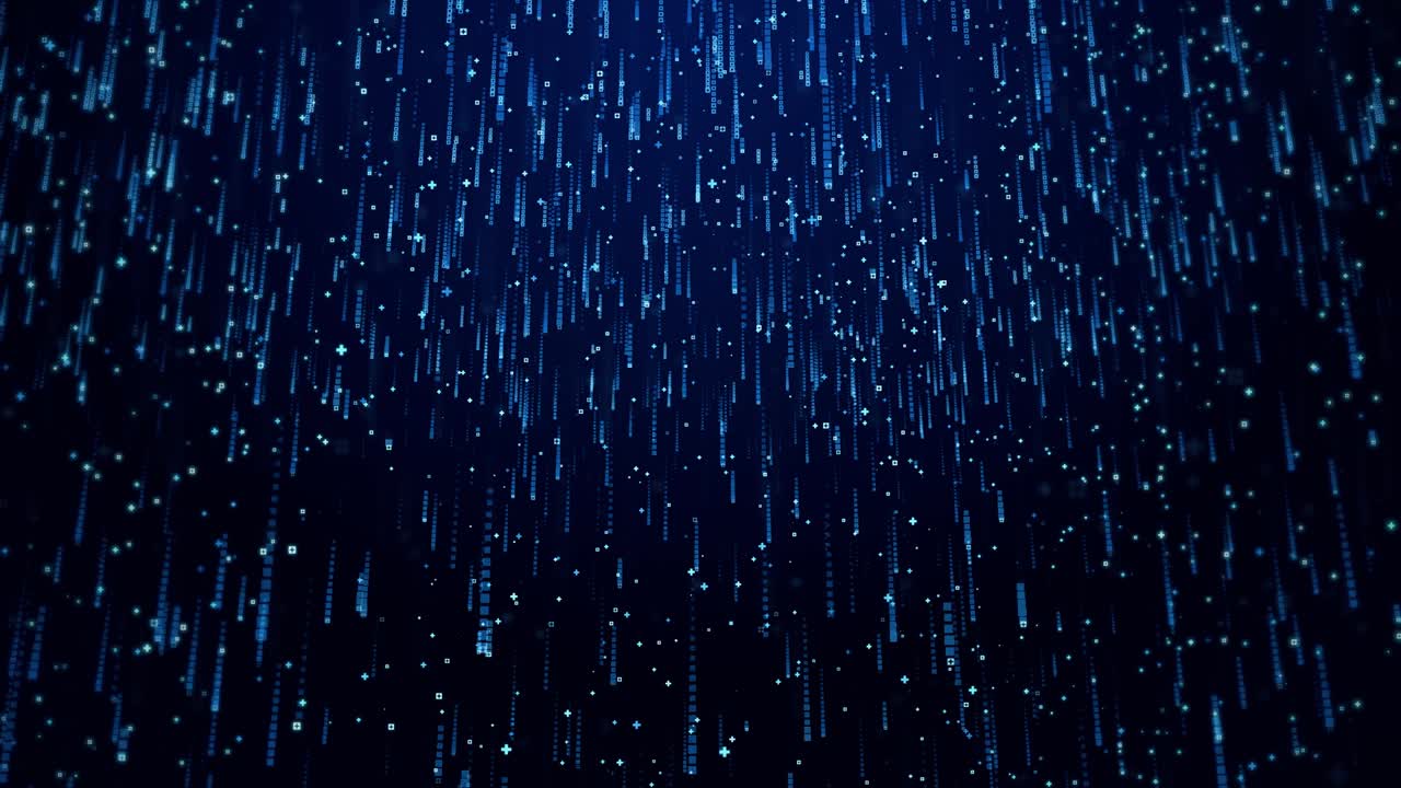 Abstract Digital number flowing in cyberspace Technology Loop Background