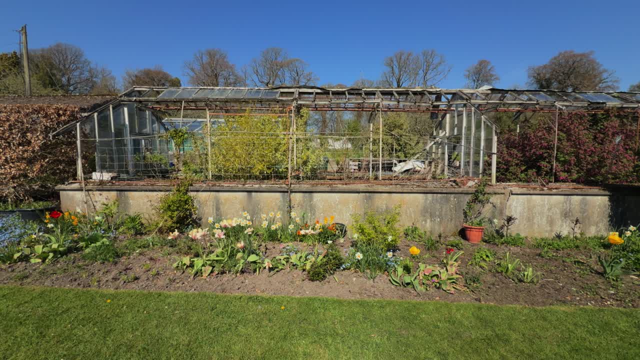 Ireland old gardens ruined glasshouse in waller gardens Russborough House and Gardens Wicklow epic locations