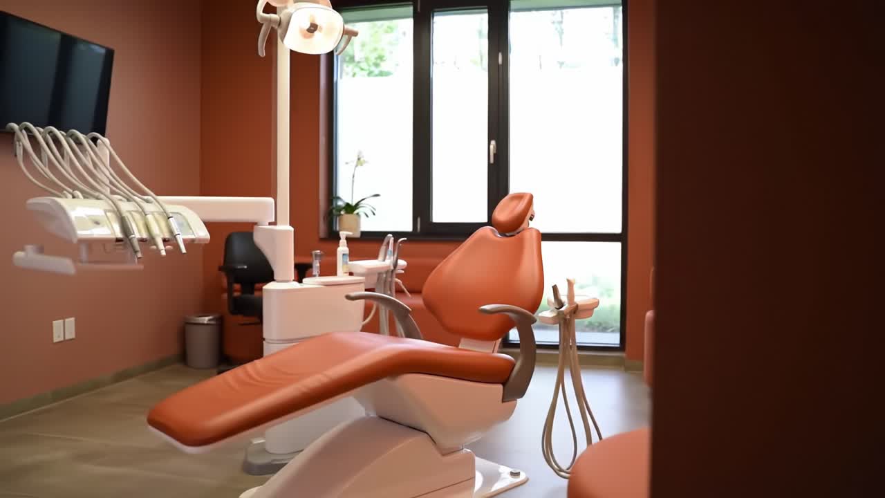 Clinica dentale moderna con attrezzature ergonomiche e design confortevole per una migliore esperienza del paziente in un'atmosfera accogliente