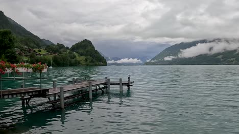 A-still-shot-from-the-wonderful-village-of-Iseltwald,-Switzerland,-Interlaken