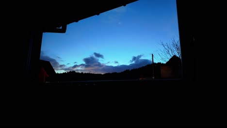 clouds time lapse at the dusk