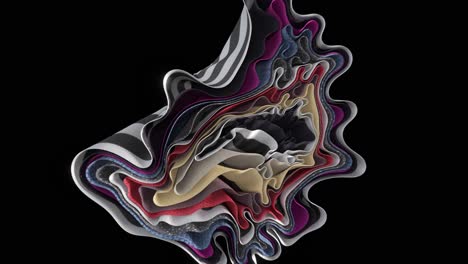 abstracto vestido de moda renderizado en 3d