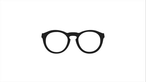 stylish glasses icon animation, search animated icon 4k resolution