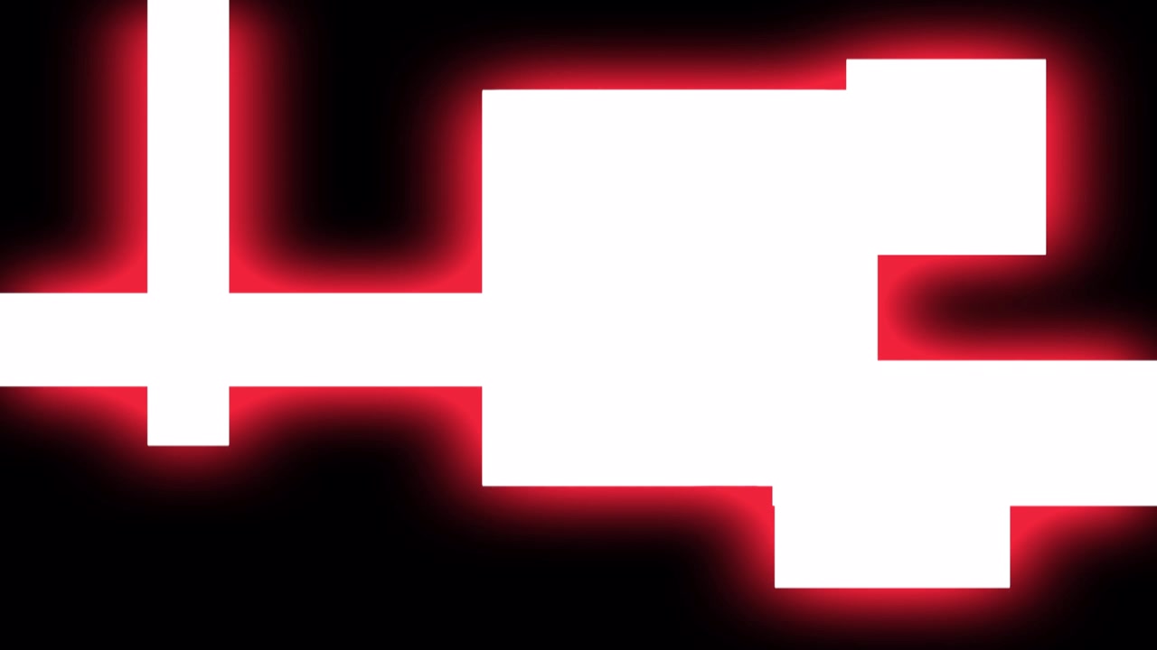 Abstract Motion Graphic with Red Glowing Rectangular Shapes