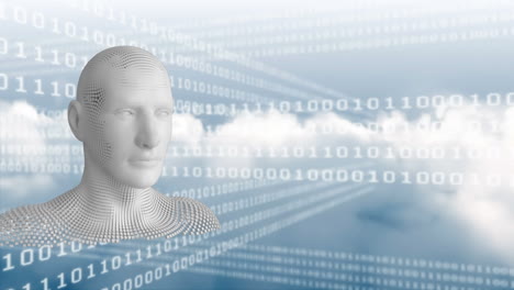 moving human bust and data processing