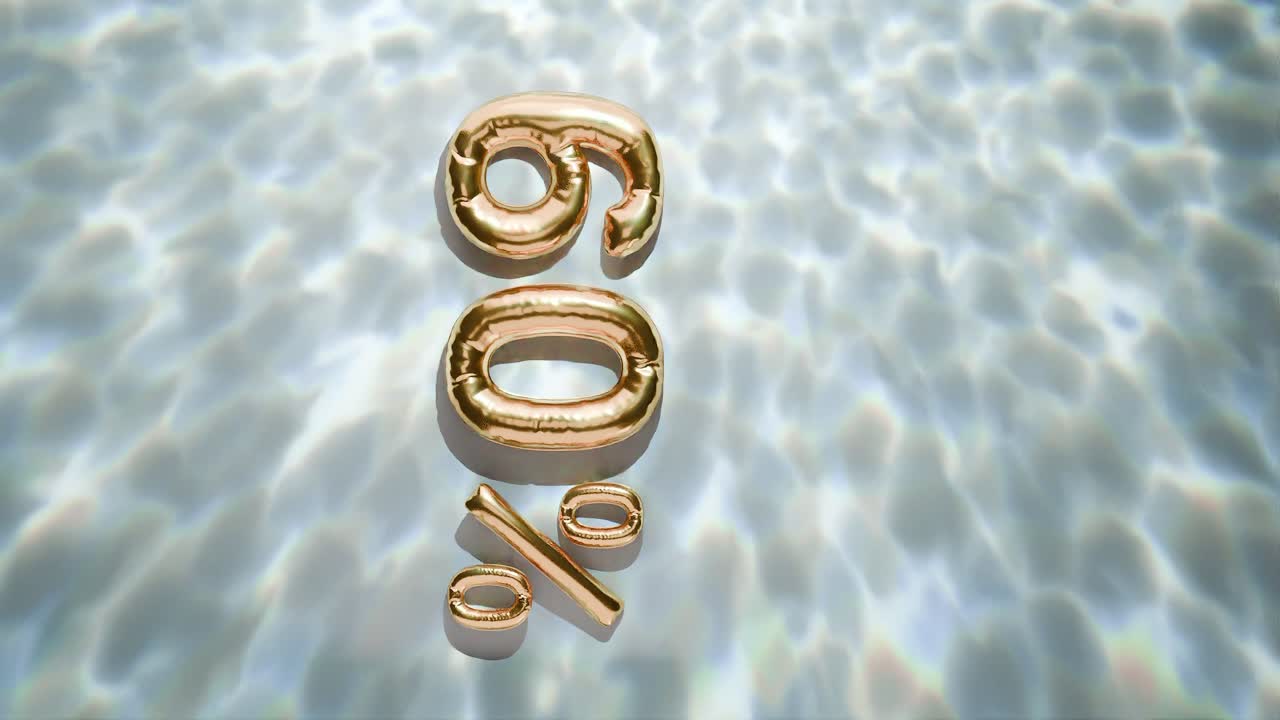 물 위에 떠 있는 황금색 60%, 색 배경의 수직 파동