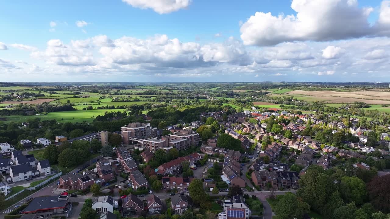 aerial parallax, vaals, 네덜란드 및 aachen, 독일의 배경
