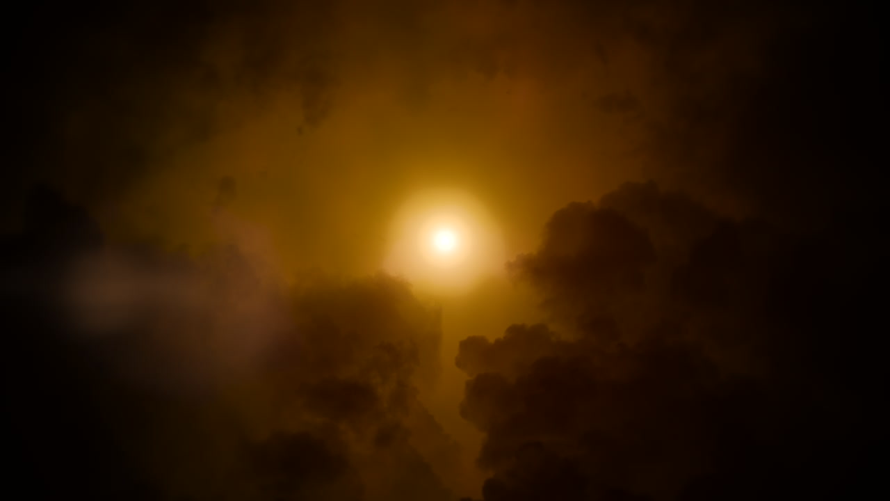 흐림 및 모션 카메라가 있는 영화 배경