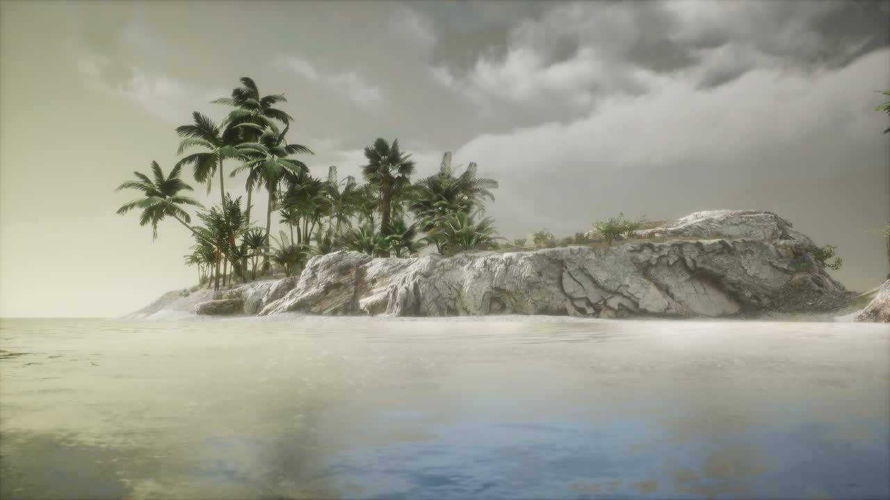 Soft twilight of the amazing tropical marine beach