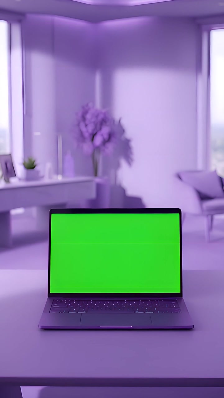Laptop Green Screen Mockup Video 4K