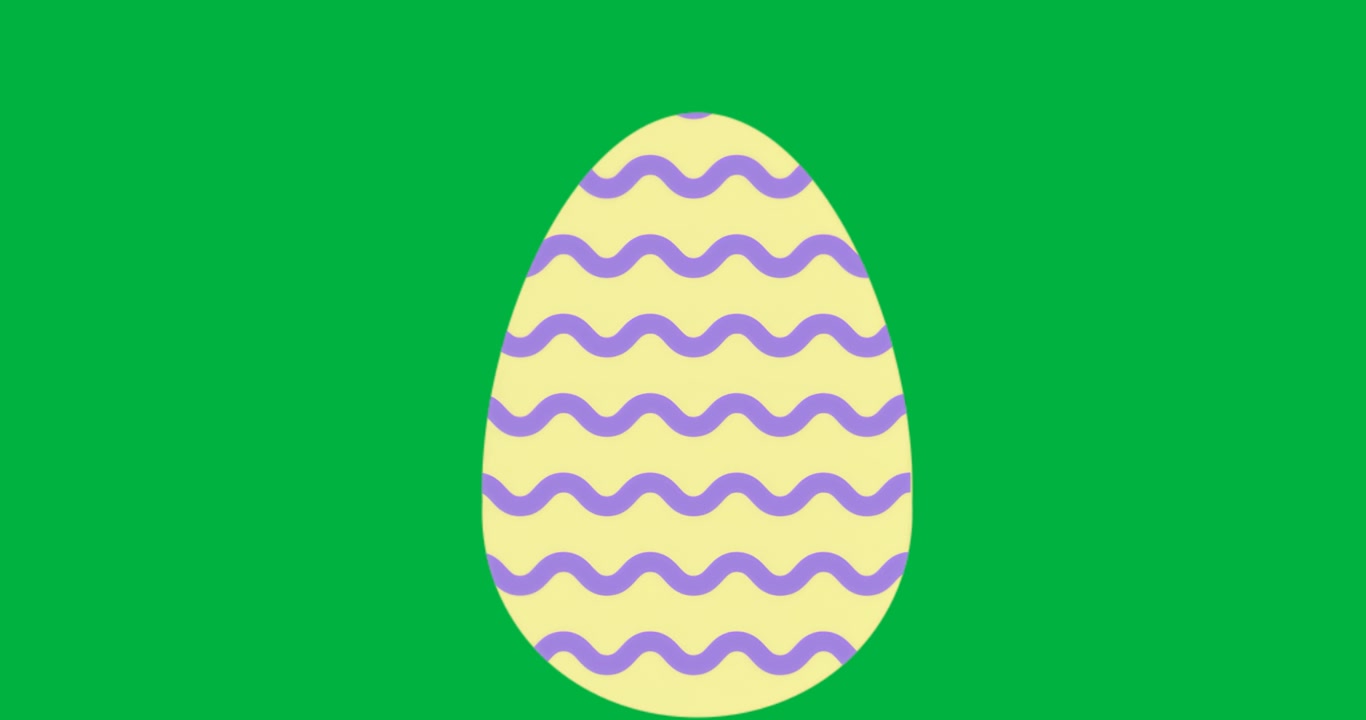 Ornamental egg floating on transparent canvas, showcasing decorative purple waves for technology