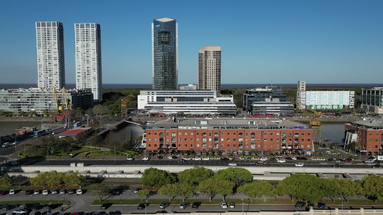 Dron View of a calm morning at Argentina's downtown