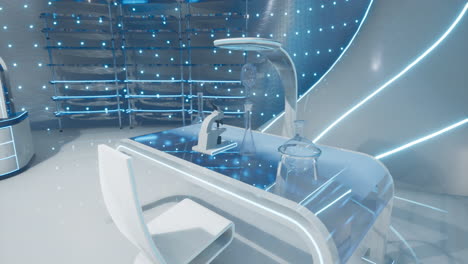 modern laboratory setup features sleek design and advanced equipment