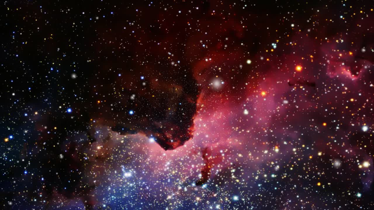 nebula clouds in the star-studded universe