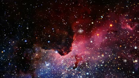 nubes nebulosas en el universo repleto de estrellas