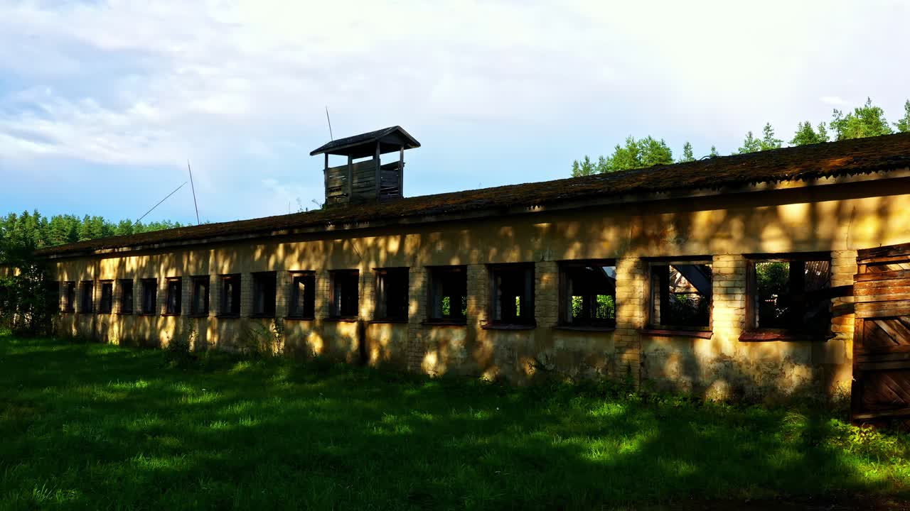 Abandoned and Overgrown Building Exterior