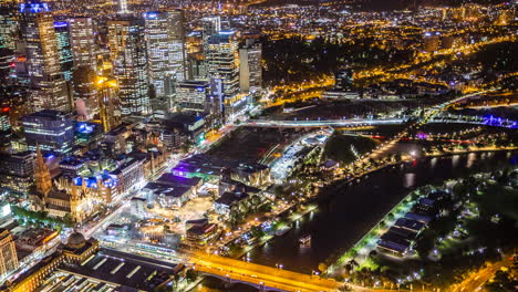 melbourne australia timelapse video from eureka observation deck visible yarra river with boats passing trains in and out of the city also visible federation square and city of melbourne