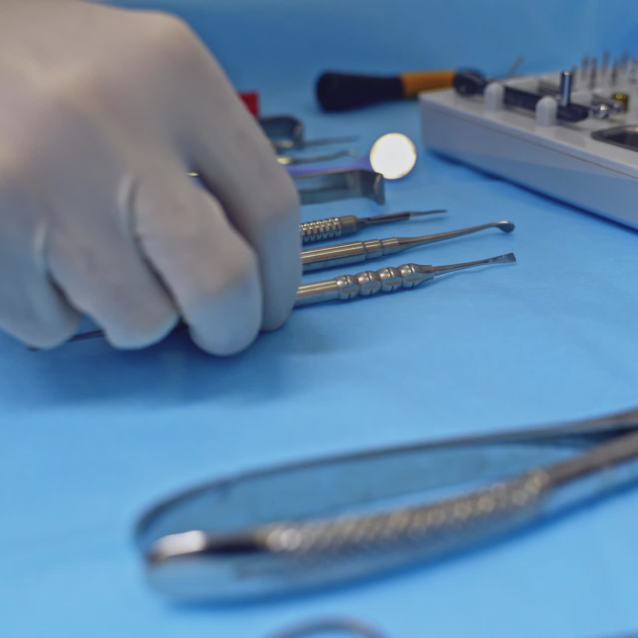 Dentist tools in dental office