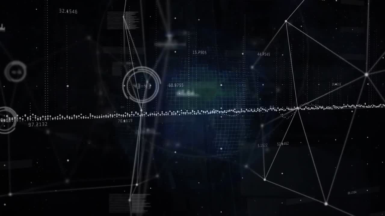 animación de la red de conexiones a través del procesamiento de datos