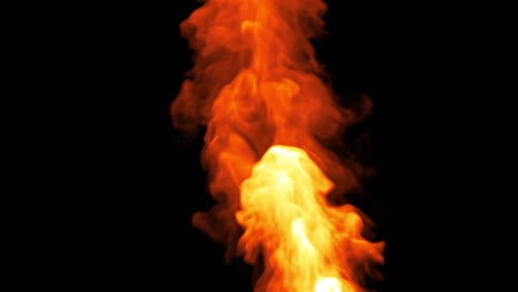 diseño de fuego en fondo negro. tamaño 4k loopable.