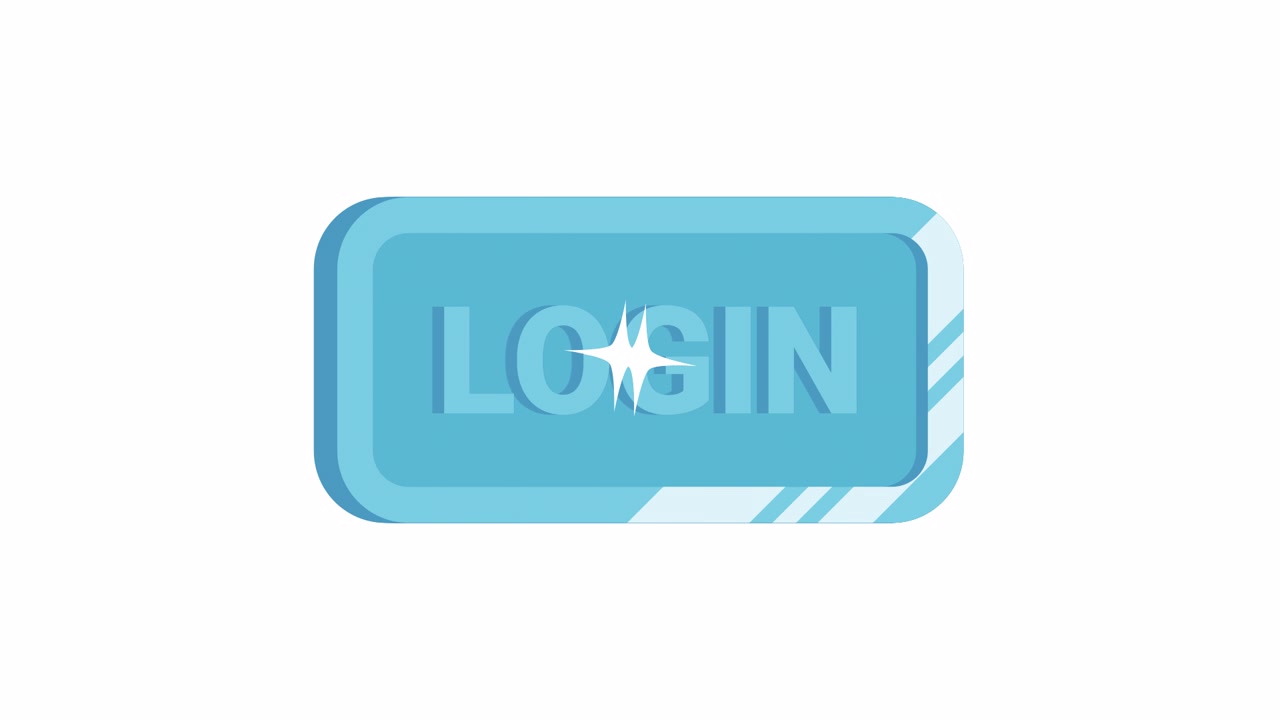 Animated Login Button with Shimmer Effect on White Background