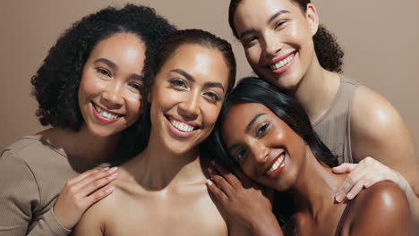 diverse group of smiling women