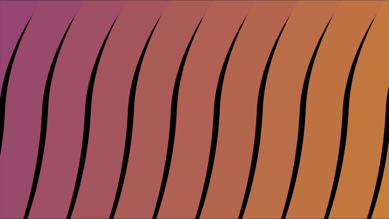 Graphic design of striped background moving waves. Animation. Abstraction of colorful moving wavy striped background