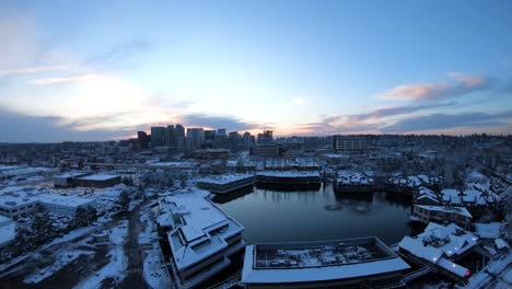 Drone-flight-over-the-city-of-seattle