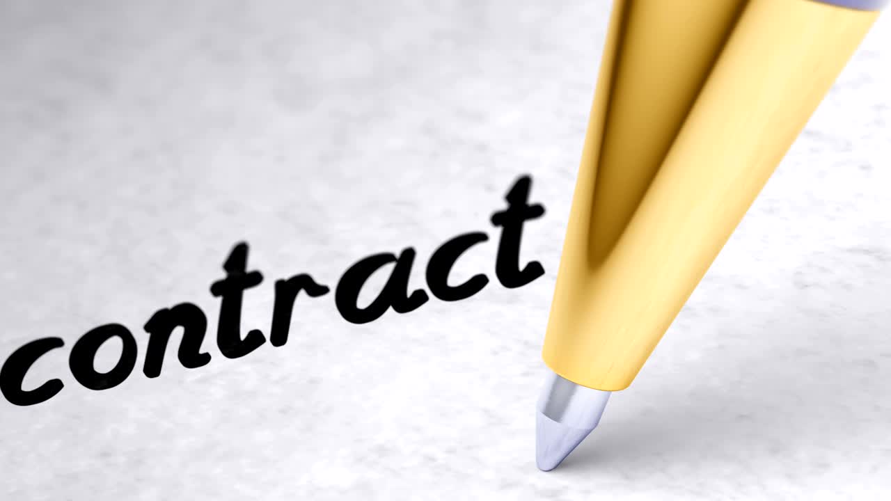 "contract" on the page. Looping footage has 4K resolution.